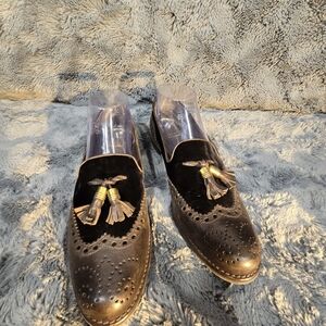 Stuart Weitzman Black Tassel Loafers